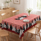 🐓 Red Plaid Rooster Tablecloth