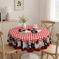 🐓 Red Plaid Rooster Tablecloth