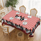 🐓 Red Plaid Rooster Tablecloth