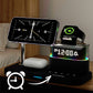 🔋 50% OFF NOW! ⏰ 3-in-1 Wireless Charging Station – Charges Phone, Watch & Earbuds – Built-in Alarm Clock & RGB Light 🌙