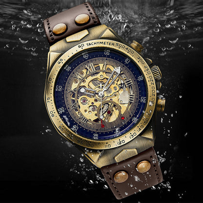 ⌚ 50% OFF NOW! 🕰️ Retro Mechanical Watch – Automatic Movement, Dual-Choice Strap (Steel/Leather) – Vintage Style, Modern Precision ✨