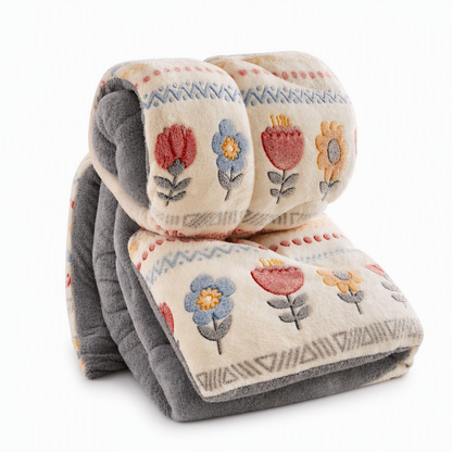 🛌 49% OFF! ✨ Double-Sided Sherpa Fleece Comforter – Snowflake Velvet & Dense Lamb Fleece Heat Lock, Ultra-Soft Velvet Touch & Durable Digital Print – Cozy Winter Warmth for Every Room ❄️