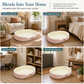 Detachable Oval Polar Fleece and Oxford Cloth Pet Bed with Moisture Proof Non Slip Bottom and Sponge Cushion for Dogs and Cats