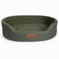 Detachable Oval Polar Fleece and Oxford Cloth Pet Bed with Moisture Proof Non Slip Bottom and Sponge Cushion for Dogs and Cats
