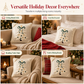 🌸Buy 1 Get 1 Free🎁🎄 Embroidered Christmas Tree Throw Pillow Cover with Bow 45x45cm Decorative Cushion Cover for Living Room Sofa 🧸
