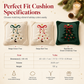 🌸Buy 1 Get 1 Free🎁🎄 Embroidered Christmas Tree Throw Pillow Cover with Bow 45x45cm Decorative Cushion Cover for Living Room Sofa 🧸