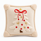 🌸Buy 1 Get 1 Free🎁🎄 Embroidered Christmas Tree Throw Pillow Cover with Bow 45x45cm Decorative Cushion Cover for Living Room Sofa 🧸