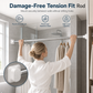Straight Telescopic Shower Curtain Rod No Drill Adjustable Tension Window Curtain Pole and Clothes Drying Rod for Bathroom