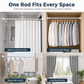 Straight Telescopic Shower Curtain Rod No Drill Adjustable Tension Window Curtain Pole and Clothes Drying Rod for Bathroom