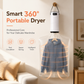 Portable Foldable Clothes Dryer Small Household Clothes Drying Machine with 240 Minute Timer and Large Clothes Bag for Travel and Dormitory