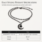 📢📢50% OFF !! ⏰Gothic Dark Crystal Beaded Chain Necklace with Hollow Out Moon Alloy Pendant