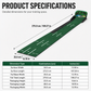 Portable Mini Golf Putting Mat Indoor and Outdoor Golf Practice Green Trainer with 3 Holes 264x19.5cm