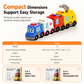 4-Piece Magnetic Electric Toy Car Set with Sound and Light Cartoon Stacking and Crawling Cars for Babies and Toddlers