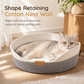 Integrated Cat Bed and Scratching Board with Removable Cushion Durable Scratch Resistant Round Cat Nest for Indoor Cats