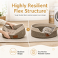 Integrated Cat Bed and Scratching Board with Removable Cushion Durable Scratch Resistant Round Cat Nest for Indoor Cats