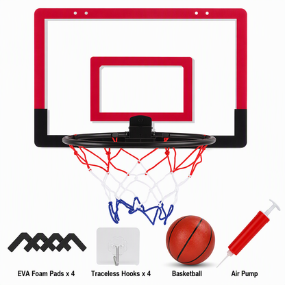 ⏳Time-Limited Special⏰No Drill Wall Mounted Folding Basketball Hoop Toy Set for Kids Indoor and Outdoor Play