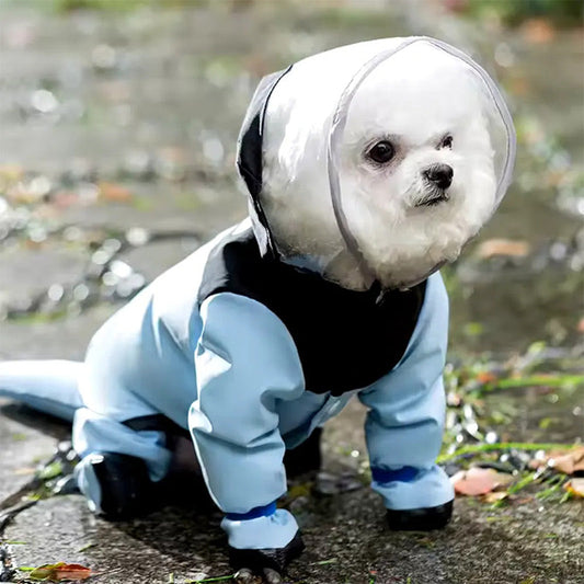 📢📢40% OFF !! ⏰Cute Full Wrap Pet Rain Coat with Mask
