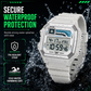 Square Digital Sports Watch Waterproof Outdoor Electronic Calendar Wristwatch for Men and Women