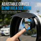 1 Pair of 2-in-1 Clip-On Car Rearview Mirror Visors with 360 Degree Adjustable Blind Mirrors