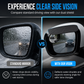 1 Pair of 2-in-1 Clip-On Car Rearview Mirror Visors with 360 Degree Adjustable Blind Mirrors