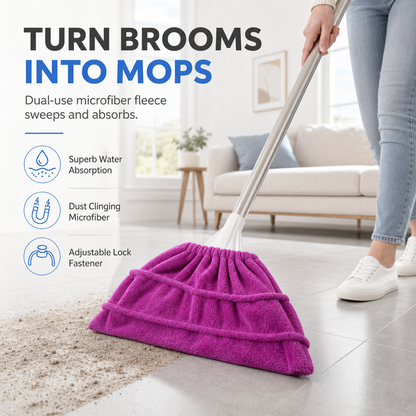 ✨🧼 Coral Fleece Broom & Mop Cloth