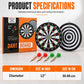🎯 Double-Sided Dartboard Set – Includes 4 Steel-Tip Darts for Game Nights & Friendly Competition